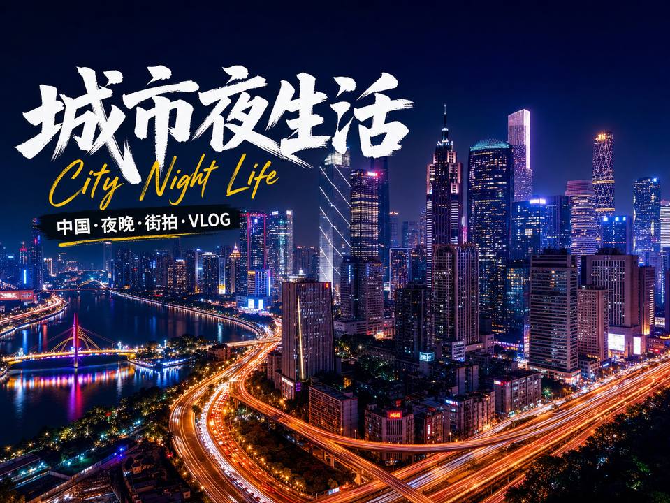 芒果视频城市夜景短视频霓虹都市